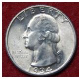 1934 Washington Silver Quarter