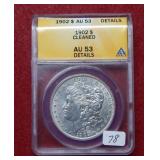 1902 Morgan Silver Dollar ANACS AU53 Details