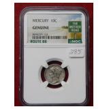 1942 S Mercury Silver Dime NGC Genuine