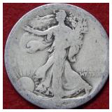 1921 S Walking Liberty Silver Half Dollar Coin