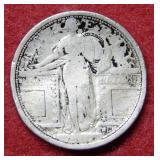 1917 Standing Liberty Silver Quarter -Type I -Bent