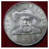 1809/1959 Austria 50 Shilling Silver Commemorative