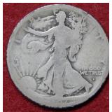 1917 S OBV Walking Liberty Silver Half