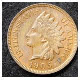 1905 Indian Head Cent - Red & Brown