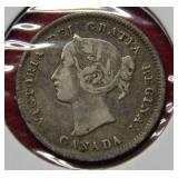 1900 Canada Silver Five Cent Coin