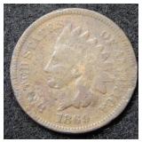 1869 Indian Head Cent - dings