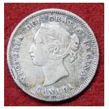 1880 H Canada Silver Half Dime