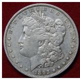 1893 Morgan Silver Dollar Coin