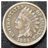 1864 Copper Nickel Indian Head Cent
