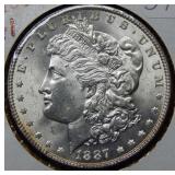 1887 Morgan Silver Dollar Coin