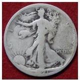 1921 S Walking Liberty Silver Half