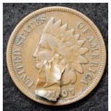 1907 Planchet Error Indian Head Cent