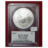 2013 Silver Eagle 1oz PCGS MS69 First Strike