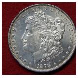 1878 Morgan Silver Dollar 7/8 Tail Feathers