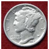 1929 S Mercury Silver Dime
