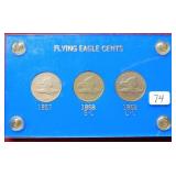 (3) Flying Eagle Cents - 1957-1958 Small & Large**