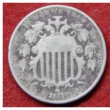 1868 Shield Nickel - dark