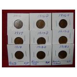 1916 PD&S - 1917 PD&S - 1918 PD&S Lincoln Cents