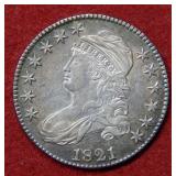 1821 Bust Silver Half