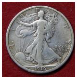 1916 D Walking Liberty Silver Half