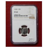 1950 Roosevelt Silver Dime NGC PF64