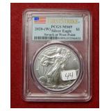 2020 (W) Silver Eagle 1oz PCGS MS69