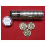 Roll of 1952 Jefferson Nickels - BU
