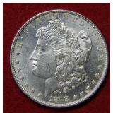 1878 Morgan Silver Dollar 7/8 Tail Feathers