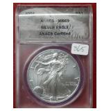 2004 Silver Eagle 1oz ANACS MS69