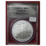 2007 Silver Eagle 1oz ANACS MS69