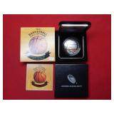 2020 Basket Ball Proof Silver Dollar Commemorative