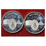 (2) 1/4oz .999 Silver  - Queen of Peace