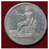 1875 S Silver Trade Dollar