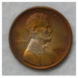1913 D Lincoln Wheat Cent - red & brown