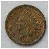 1891 Indian Head Cent - red & brown
