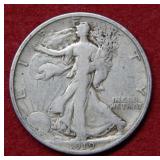 1919 D Walking Liberty Silver Half