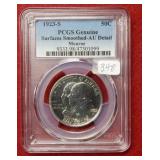 1923 S Monroe Silver Half PCGS Genuine