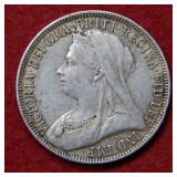 1895 Great Britain 2 Shillings Coin