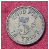 A.L. Edmonds Five Cent Trade Token