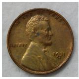 1931 D Indian Head Cent - red & brown