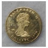 Miniature 14K Gold 1979 Canada Coin Replica