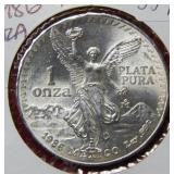 1986 Mexico Silver Onza .999 Bullion