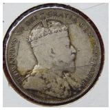 1907 Canada Silver Half Dollar