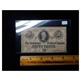 1863 Fifty Cent CSA Fractional Note TY63