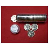 Roll of 1953 S Jefferson Nickels - BU