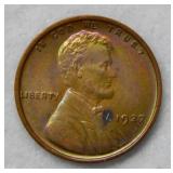 1927 Lincoln Wheat Cent - red&brown with spot