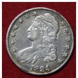 1834 Bust Silver Half Dollar Coin