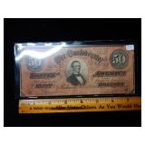 1864 $50 CSA Note T-66