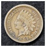 1864 Copper Nickel Indian Head Cent
