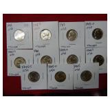 (11) Wartime Silver Nickels - assorted dates